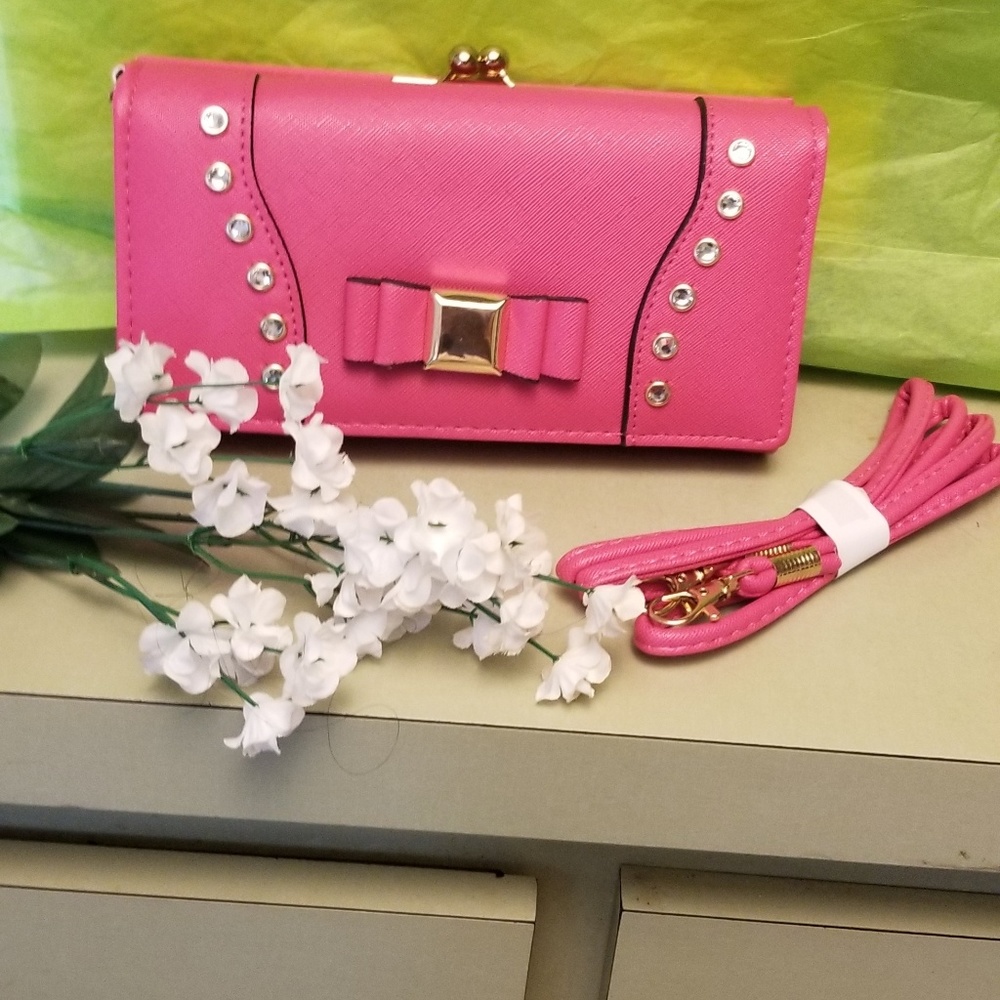 Bottari Leather Pink Wallet Designers Handbag